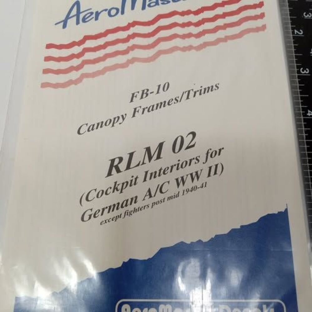 AeroMaster FB-10 Canopy Frames/Trims RLM 02 Interiors for German A/C WW II
